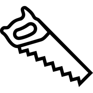 Graphic image of a sawing tool, representing the subject Design & Technology.