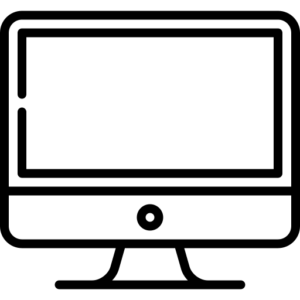 Graphic image showing a desktop computer.