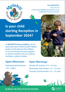 Reception Open Events - September 2024