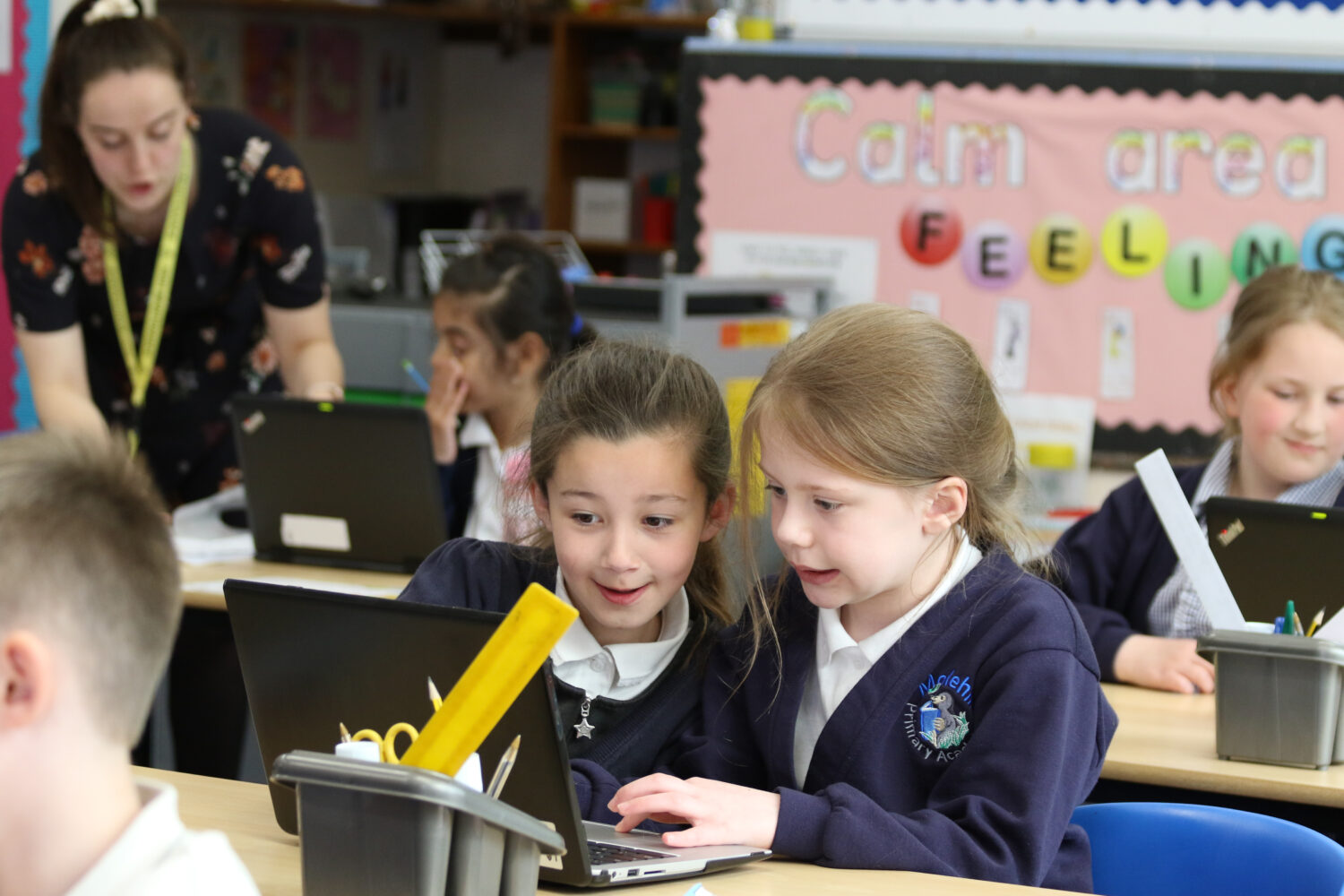 Students using chromebooks